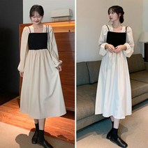 여성 연말모임 꾸안꾸 데이트룩 예쁜 무드 롱원피스