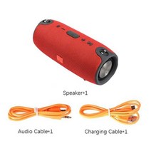 서브우퍼 스피커유닛 화웨이-3600mAh 40W TWS 블루투스 스피커 방수 휴대용 PC 컬럼 베이스 음악 플레이어, 04 Red