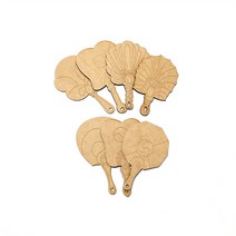 팬시우드 전통부채 약6X9cm 팬던트 공예 재료, 랜덤