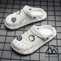 MOHEGIA 여름 통기성 남성용 샌들 두꺼운 바닥 미끄럼 방지 샌들과 슬리퍼 225-275