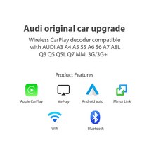 AUDI Q5 원래 화면 업데이트를위한 무선 Carplay MMI 안드로이드 자동 인터페이스 박스, 02 no MMI