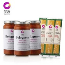 청정원 토마토미트 볼로네즈 파스타소스 370gx3개+스파게티면250gx3개