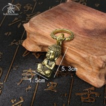 불교 부처님 구리 작은 동상 반지 미니어처 입상 홈 장식 자동차 키 체인 황동 찻집 선물, 반지를 든 아기