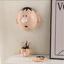 어있어 맹구 콧물 휴지케이스 화장지케이스 벽걸이 두루마리케이스 각티슈, 1개, 2번(컵 타입)