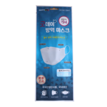 굿데이 황사 미세먼지 방역 마스크 KF94 (1팩2매입) 성인용 화이트, 1개