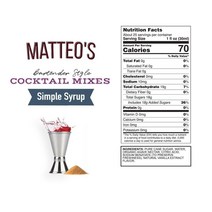 미국직구 마테오의 칵테일 믹스 - 간단한 시럽 - 바텐더에서 영감을 받은 칵테일용 음료 믹서 & 시럽 음료용 향료 시럽 파티에 아이디얼 알코올이 없는 향료 시럽 다양한 맛 25.4온스, 수량, 상세참조