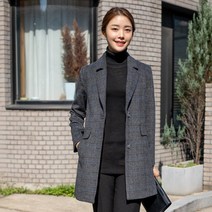 엄마옷 모슬린 울 체크 카라 자켓 JK110186마담 미시옷 50대 중년여성의류 60대 엄마옷 빅사이즈 할머니옷 여성옷