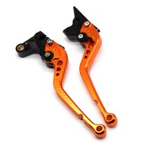 혼다 CBR650R 2019-2020 용 짧고 긴 브레이크 클러치 레버 오토바이 조정 가능한 액세서리 CNC 알루미늄, 10 Long orange