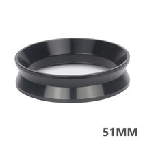 도징컵 51/53/58mm 1/2/4 컵 및 블라인드 보울 필터 교체 커피 바텀리스 포타필터 부품 용 바스켓 도징 링, 01 black 51MM