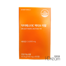 닥터 에스더C 액티브 티알 흡수율 높은 여에스더 비타민C HD 에스더 비타민씨, 닥터에스더C 1000mg 60정 1박스