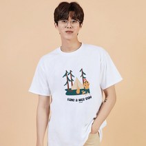 키밍 마운틴 캠핑 친구 여행코디룩 반팔코디