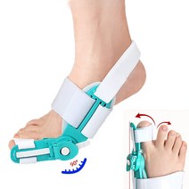 한타오 무지외반증 발가락 교정기 누르다 실리콘 엄지 발가락 교정기, 흰색, 1개, 1개