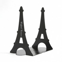 키알리 에펠탑 L자형 철제 북홀더 북엔드 북앤드 책 지지대 2p 세트, 색상, 블랙