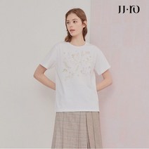 JJ지고트 JJ.ro 메탈릭 프린트 코튼 티셔츠 GM4A0TSR2
