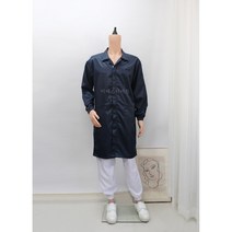 [제전가운] 네이비 Y카라 방진복 제전투피스 크린룸용품 제전슬리퍼 사파리 정전기제거, L