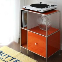 더프리그 모듈 가구 LP 턴테이블 거실 선반 수납장 490(3단1..., 단품