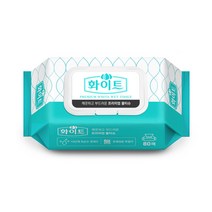 [홈앤스쿨] 화이트 물티슈 80매 캡형 250g 1개입