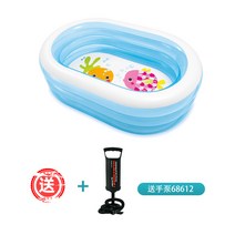 인텍스 어린이 이동식 야외 옥상 간이 컨테이너 수영장, 핑크 물고기+소형 핸드 펌프