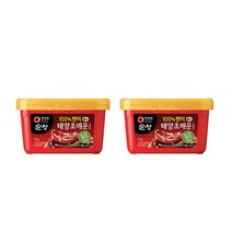 청정원 순창100% 현미 태양초 매운고추장 1kg 2개