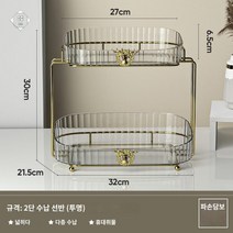 화장실 트레이 수납장 선반 욕실 화장품 보관대, 투명【업그레이드】