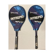 Spalding 스팔딩 Intrepid 커버가 있는 테니스 라켓 2개 - 새 제품 미사용