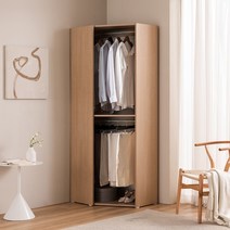 아씨방가구 도도 드레스룸 800 2단 코너장, 우형 메이플