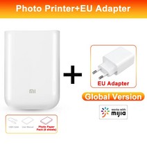 사진 인쇄기 인화기 휴대폰 프린터 Xiaomi Mi 미니 휴대용 포켓 포토 프린터 Mijia ZINK 300 인치 당 점 종, 02 Printer And EU
