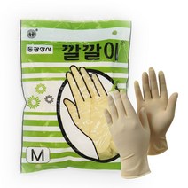 동광 깔깔이장갑 미용장갑(1ea) 염색장갑 라텍스장갑, 아이보리 중(M)