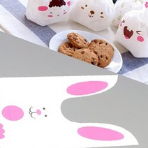 귀여운 토끼 선물 포장봉투 답례품 사탕 쿠키 빵 간식 선물상자, 특대-빨간안경