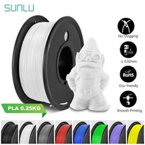 프린트보드 필라멘트 SUNLU PLA 250G 3D 프린터 1.75mm 미니 스풀 생분해 성 높은 차원 정확도 인쇄 리필 재료 배송114044, 01 White