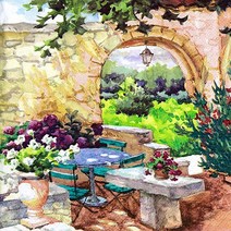파스텔크래프트 ti-flair 냅킨아트 344622 Patio Morning in Provence 냅킨20매 33x33cm 2120, 20매입, 혼합색상