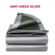 032m 방수 PE 타포린 정원 식물 보트 자동차화물 천막 그늘 애완 지붕 커버 블루, Army green silver