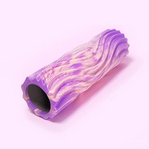 터치온리 마사지 EVA 폼롤러 필라테스 요가 스트레칭, 퍼플+화이트