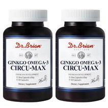 타이거아울렛 미국 징코 오메가3 60캡슐 x 2병 4개월분 은행잎추출물 EPA DHA 기억력 눈건조 눈건강 혈액순환 혈행 건강 개선제 뇌 영양제, 단품, 단품