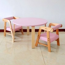 유치원 어린이집 학교 낮은 테이블 원형 책상 책걸상, F