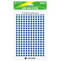 유니온플러스 unionplus 원형스티커일반(303-3/청색) UL-303-3BL 5mm 1개