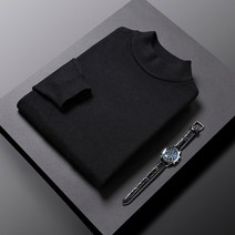 하프집업니트 하이 엔드 패션 니트 풀오버 스웨터 남자 절반 거북이 목 Autum 겨울 모직 캐주얼 점퍼 의류 남자