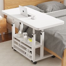 중등책상 노트북책상 스터디카페책상 청소년책상 괴외책상 좁은방책상 책상겸테이블 침대 옆 테이블 이동식 리프트 컴퓨터 책상 홈 침실 책상 침대, 6040 농축  안정적인 업그레이드 Brushed