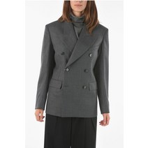 Maison Margiela MM4 더블 브레스트 피크 LAPEL 체크 블레이져 S51BN0386 S53200 002