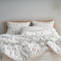 더와이 도란 린넨텐셀 시원한 여름 차렵 이불 패드 베개세트 Q