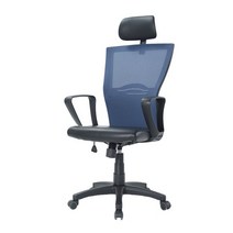 젠틀맨 사무용의자 책상의자 컴퓨터의자-블랙5발, 젠틀맨大_블루