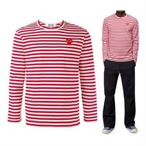 꼼데가르송 꼼데가르송 와펜 스트라이프 티셔츠 AZ-T164-051-4