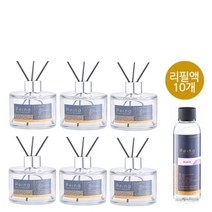 레이나퍼퓸 공병6개+리필150mlx10+스틱10세트, 호박병6개:라임바질10개