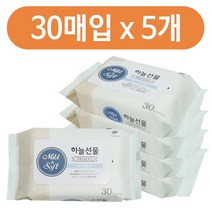 S/N_: 하늘선물 물티슈(30매)x(5개)휴대형 국산 안전 고급 : 2FCF3B_FBG