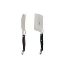 장네론 라귀올 블랙 버터나이프 & 치즈커터 세트, 없음