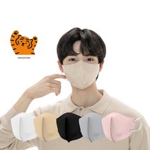 숨그림 마스크 무직타이거 2D마스크, 그레이_소형_50매, 소형, 1개