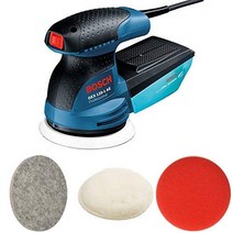 Professional (보쉬) 흡진 랜덤 액션 썬더 GEX125-1AE 전동 연마 공구, 3) 본체 250W 125mm  + 폴리싱 세트, 2) 세트품 본체+액세서리