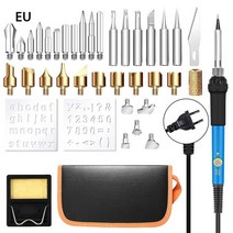 우드버닝펜 나무 굽기 조각 pyrography 키트 60w 조절 가능한 온도 납땜 인두, 회색