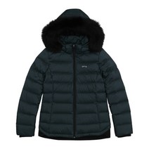 [핑] 골프패딩 F 12194JD252_GN 여성 탈부착 후드 지그재그 패턴 구스다운 점퍼