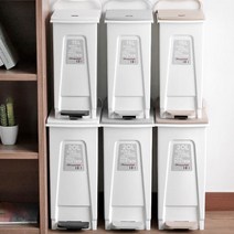 심플 깔끔 페달 휴지통 쓰레기통 인테리어 사무실 무소음 간편 편리 분리형 분리수거, 20L 그레이